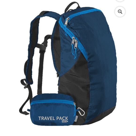 ChicoBag Travel Pack rePETe Compact Recycled Backpack - Poseidon / Blue - Picture 4 of 7